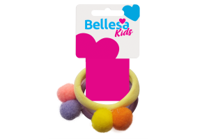 Elástico Bellesa Kids Meia Pom Pom Pequeno c/ 2und- Ref 695-B