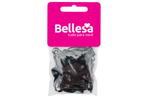 Elástico Bellesa Silicone Preto Grosso c/ 50und- Ref 708-B