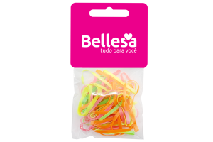 Elástico Bellesa Silicone Fluorescente Grosso c/ 50und- Ref 712-B