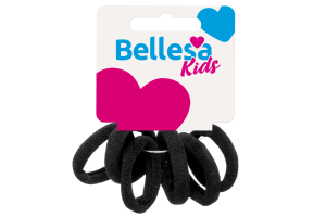 Elástico Bellesa Kids Meia Preto Pequeno c/ 6und- Ref 745-B