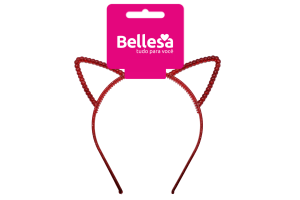 Tiara Bellesa Kids Gatinha Glitter c/ 1und- Ref 816-B