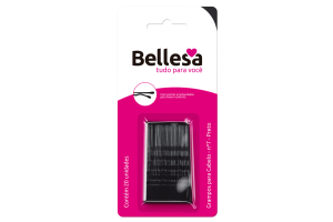 Grampo Cabelo Bellesa N° 7 Preto c/ 20und- Ref 836-B